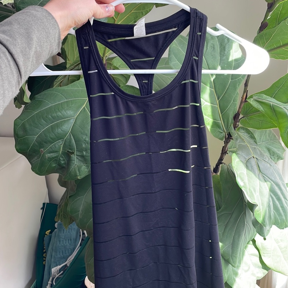 3 for $30 Athleta tank sheer “striped” black XS